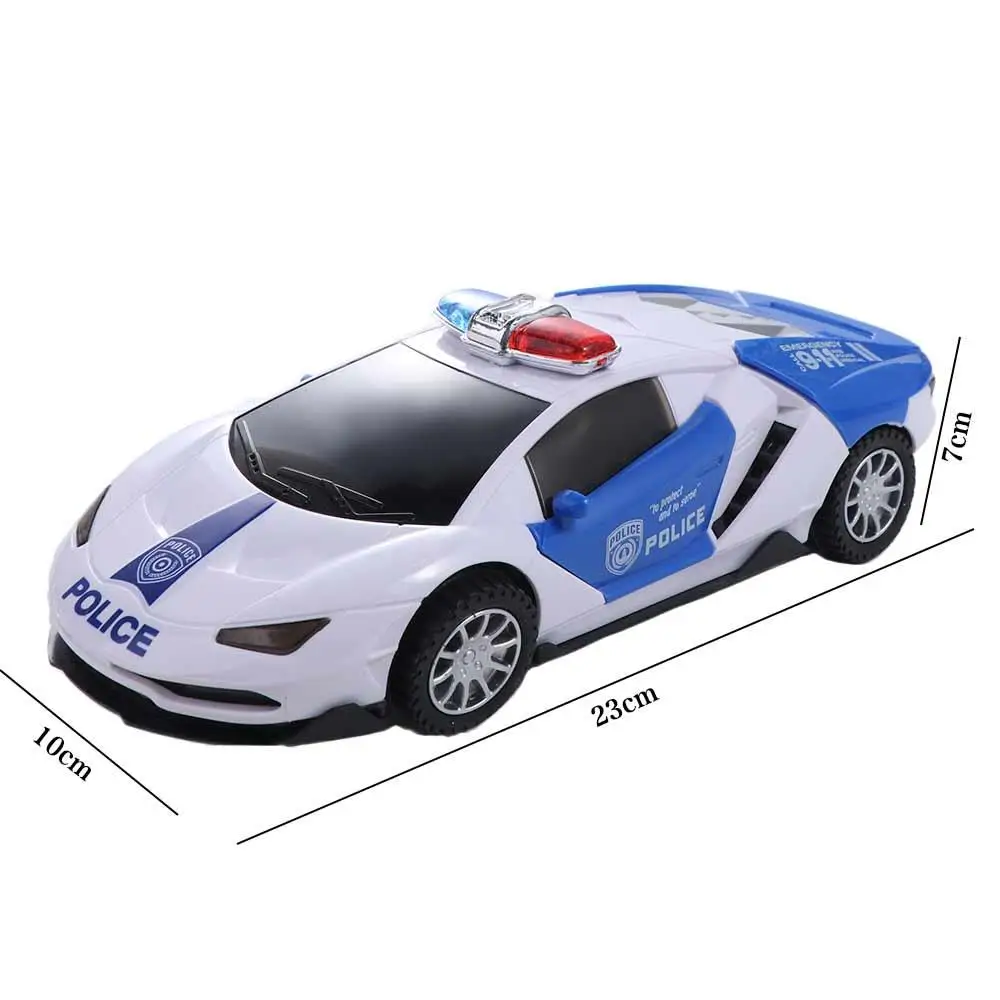 360 Rotation Electric Police Car Music Sound Flashing Light Police Car Toy Dancing Glowing Electric Toy Car Birthday Present