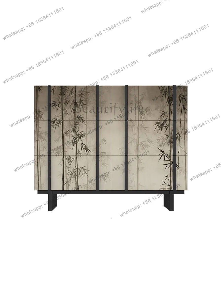 

New Chinese style, solid wood storage locker, retro living room, bedroom, bedside cabinet