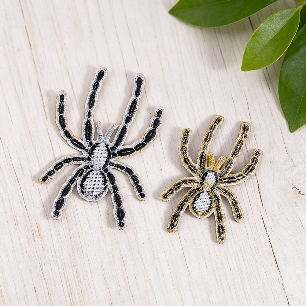 Spinnen-Stickerei-Aufnäher im Gothic-Stil zum Aufbügeln oder Aufnähen für Kleidung, Taschen, Jeans, Hüte, DIY-Reparatur, Deko-Accessoire – Detail 3