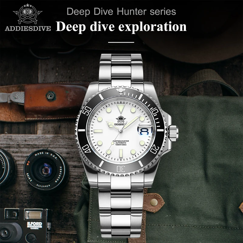 

ADDIESDIVE NH35 Sapphire Glass Automatic Mechanical Watch 41mm Luxury 200m Diving Stainless Steel Luminous Dress Mens WristWatch