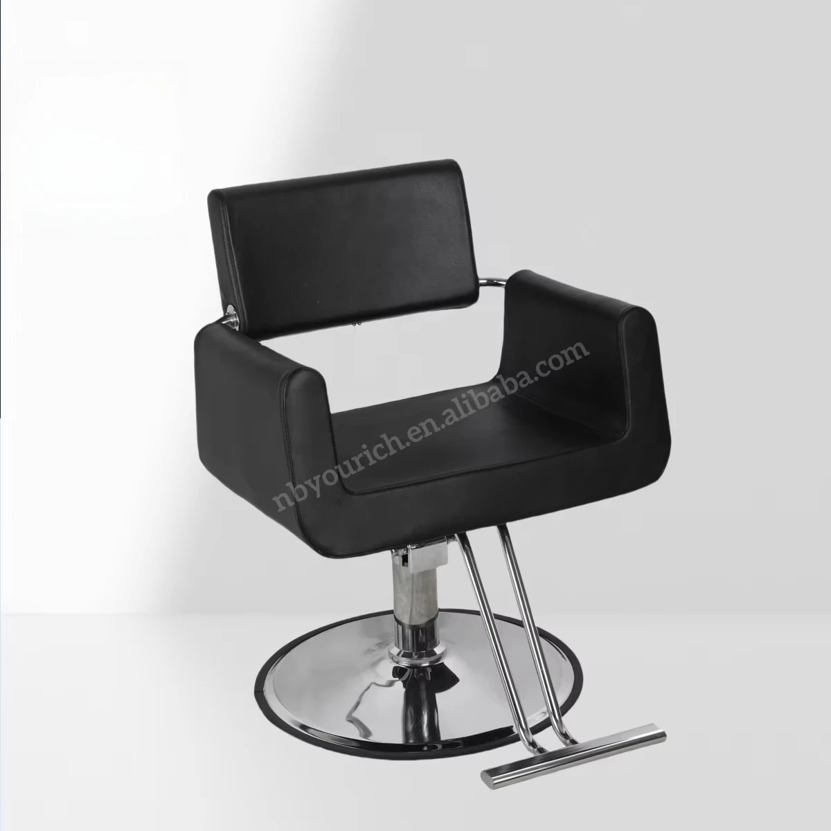 

Черное парикмахерское кресло, женское кресло для салона, легко чистящееся парикмахерское кресло для салона красоты