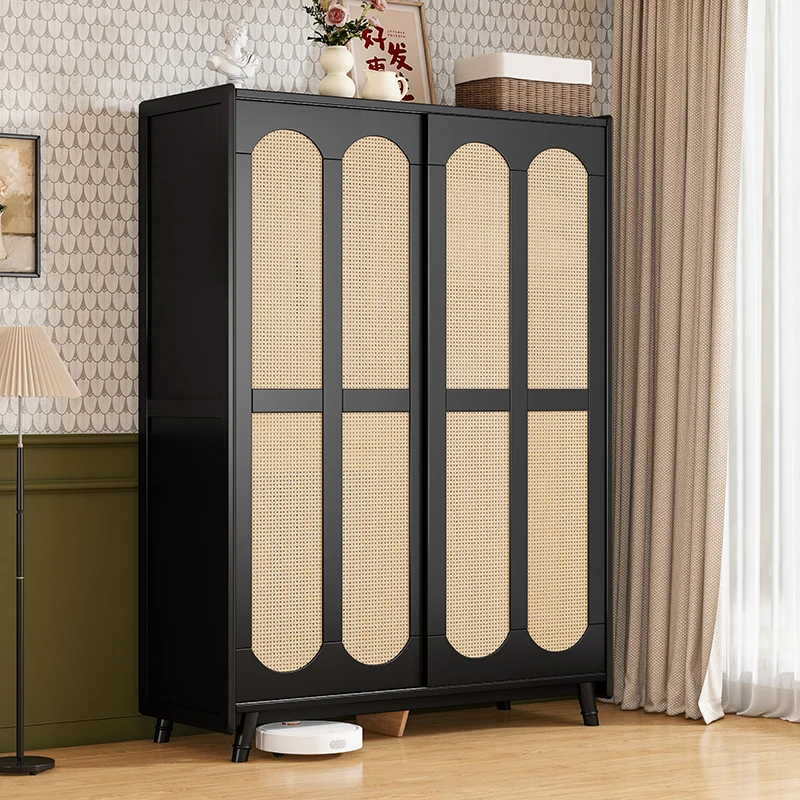 

Bamboo Mobile Wardrobes Living Room Storage Apartment Tall Craft Cabinets Display Free Shipping Guarda Roupa Home Furnitures