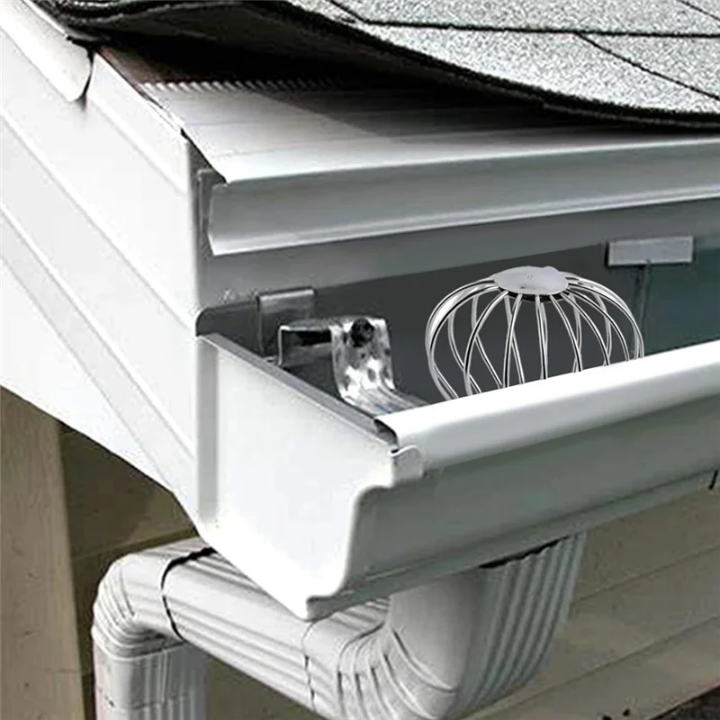 

A70P Защита желоба, 2 шт., фильтр для желоба с круглой головкой, защита водосточной трубы, даже полая сменная крышка желоба для листьев