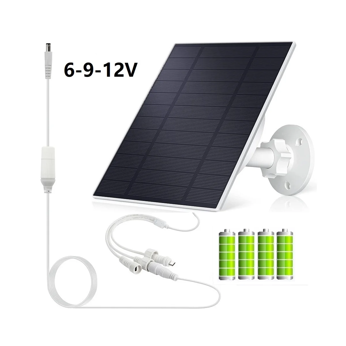 

5W Solar Panel Charger Built in 18650 Battery IP66 Waterproof Solar Power Charger 5V USB 6V 9V 12V Output For 4G Hunting Camera