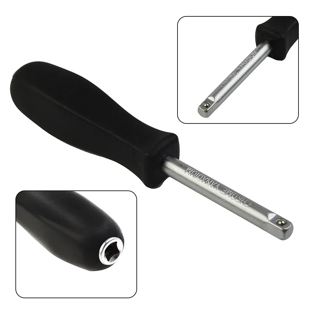 Dopsleutel 1/4 Dual-Purpose 6.3Mm Onderste Gat Verbindingshendel Kleine Vierkante Staaf Spinner Handgereedschap Accessoires