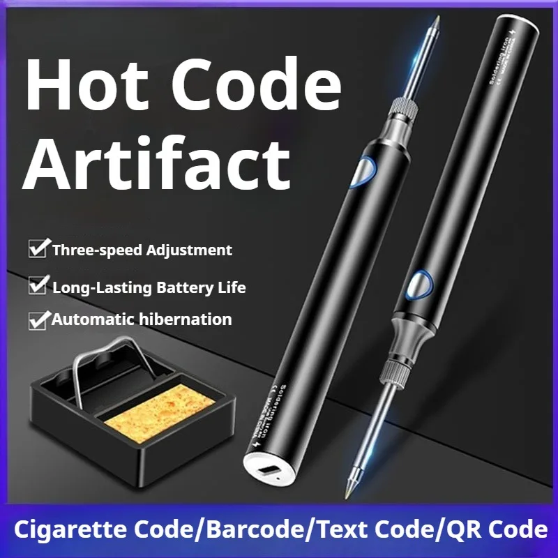 

USB Rechargeable Soldering Iron 3-Level Temperature Adjustable Pen-Style Soldering Tool Code Scorching Electronics Repair Tool