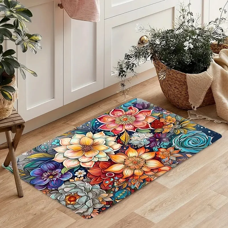 1PC multicolored kitchen living room carpet mat doormat waterproof non-slip carpet, can wash home decoration strip carpet mat