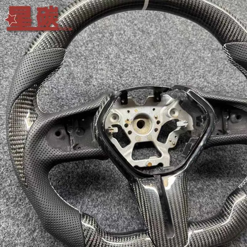 For Infiniti Q50/Q60 Carbon Fiber Steering Wheel Modification (Blade Sticker, Demon Horn Style)