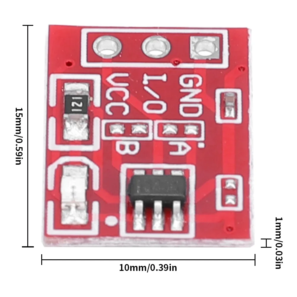 1-10 unids/lote nuevo módulo de botón táctil TTP223 tipo condensador Sensor de Interruptor táctil de bloqueo automático de un solo canal para Arduino 2,5 V-5,5 V