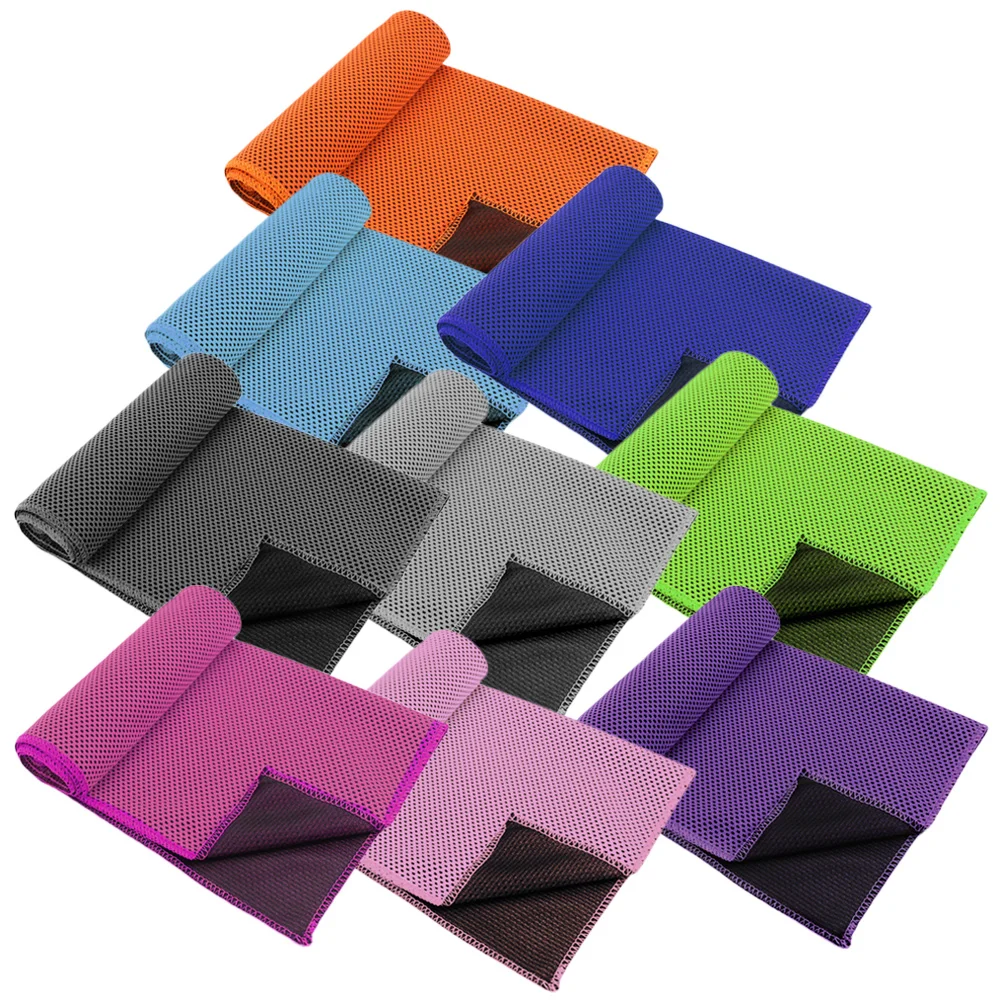 

9 Pcs Sports Towel Towels Cooling Sweat Fast Drying Gym Outdoor Work Polyester Chilled Travel