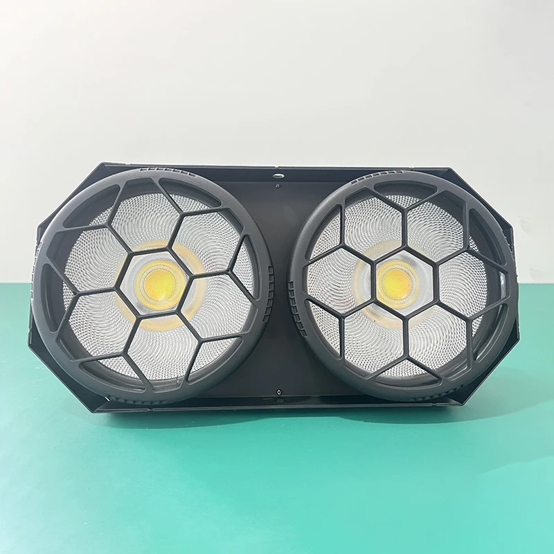 

uponelite 200W COB LED Par Light 2x100W Cool&Warm White 2IN1 RGB Audience Light DMX Strobe Stage Light for DJ Disco Party