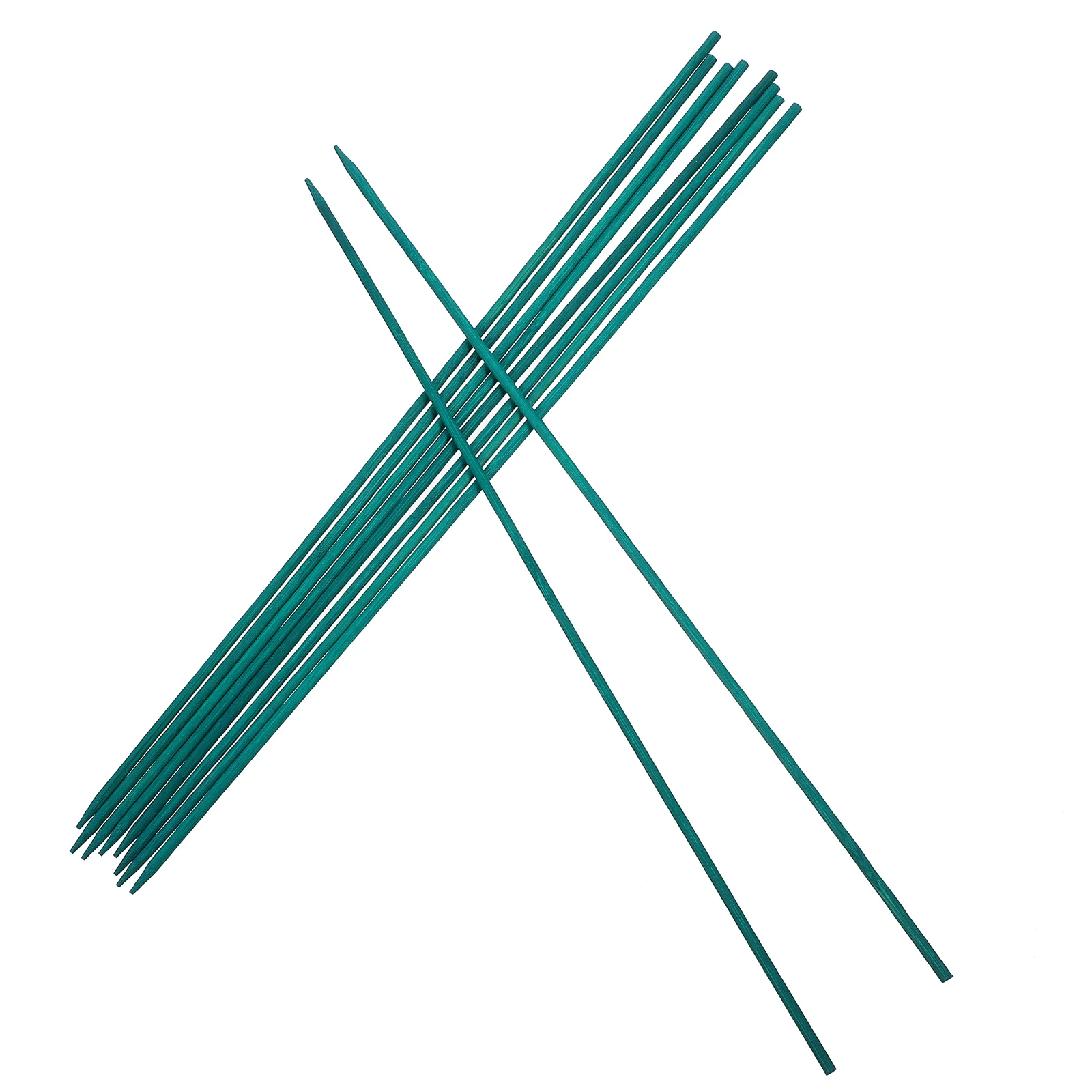 

50pcs Bamboo Plant Stakes Green Flower Support Sticks Garden Climbing Vine Holders Fixed Pole For Tomato Plants Multi-Purpose