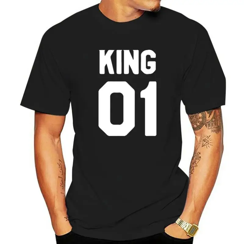 

king 01 Sarcastic summer cotton new funny T Shirt men letter t-shirt men loose streetwear 130kg can wear oversized tee shirt