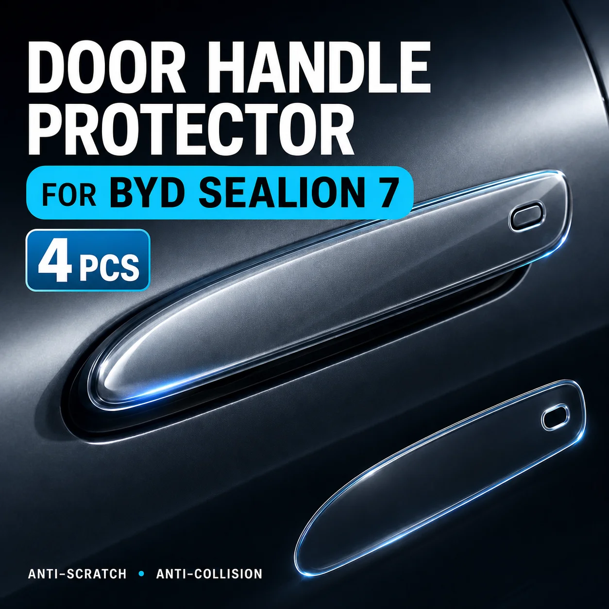Special Epoxy Outer Door Handle Sticker Door Handle Anti-friction Anticollision Sticker Handle Car Accessories For BYD Sealion 7