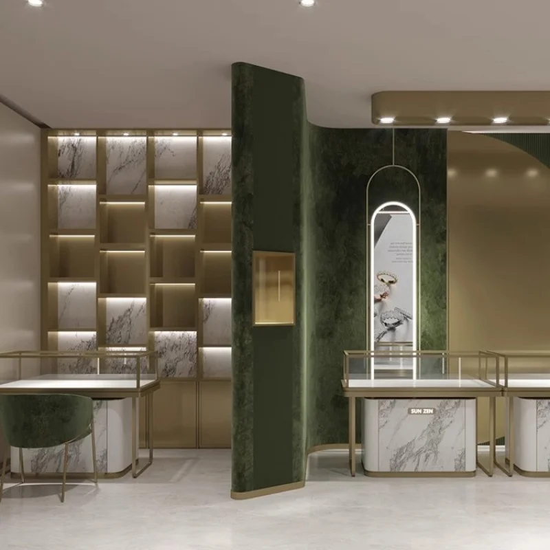 Customized.Jewelry Showcase Ornament Jadeite Jade Display Stand Show Silver Jewelry Watch Showcase Design