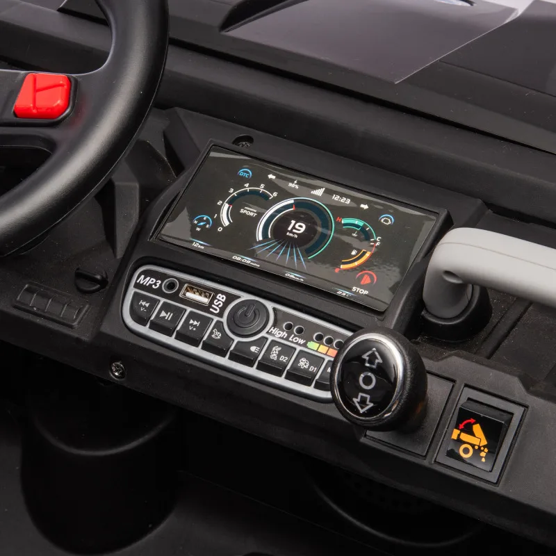 24V 2-Sitzer UTV 2x200W Motor LKW Dump Bett/Schaufel Fahrt auf Auto Fernbedienung Elektrofahrzeug mit rutschfester Reifen für Jungen Mädchen