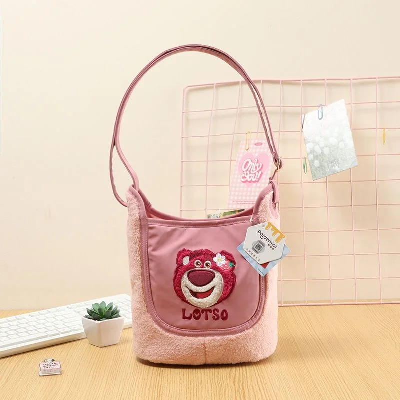 Disney-Sac de dessin animé Lotso pour enfants, sac de grande capacité, cadeau de Noël, anniversaire, petite amie de My Chia, initié Chip and Dale, mignon