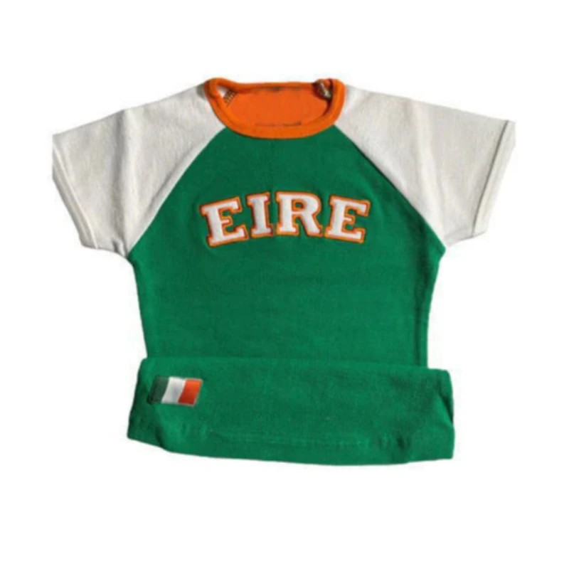 2025 الأوروبية والأمريكية عالية الشارع العصرية ملابس نسائية غير رسمية مطبوعة الصيف قصيرة تناسب ضئيلة قصيرة الأكمام تي شيرت كامل