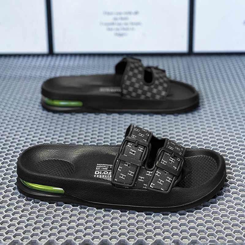 شباشب وسادة هوائية كبيرة الحجم للرجال صيفية بتصميم بسيط ناعمة سريعة الجفاف ومضادة للانزلاق صنادل عصرية غير رسمية مقاس واحد #6