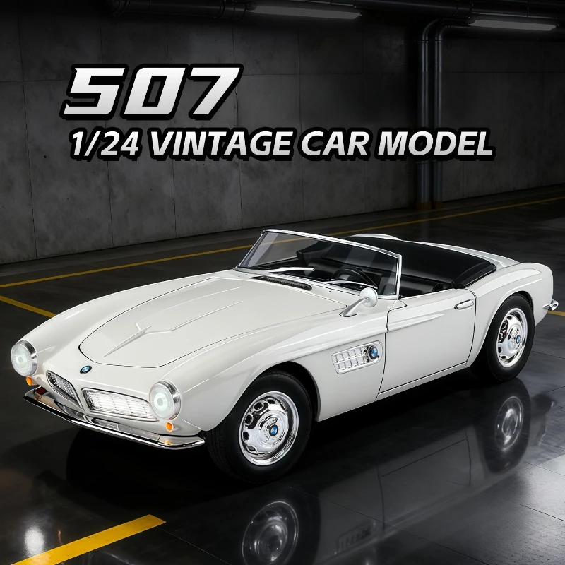 1:24 507 Vintage Klassieke Auto Legering Model Auto Diecasts Metalen Model Simulatie Geluid Licht Collectie Jongens Speelgoed Gift