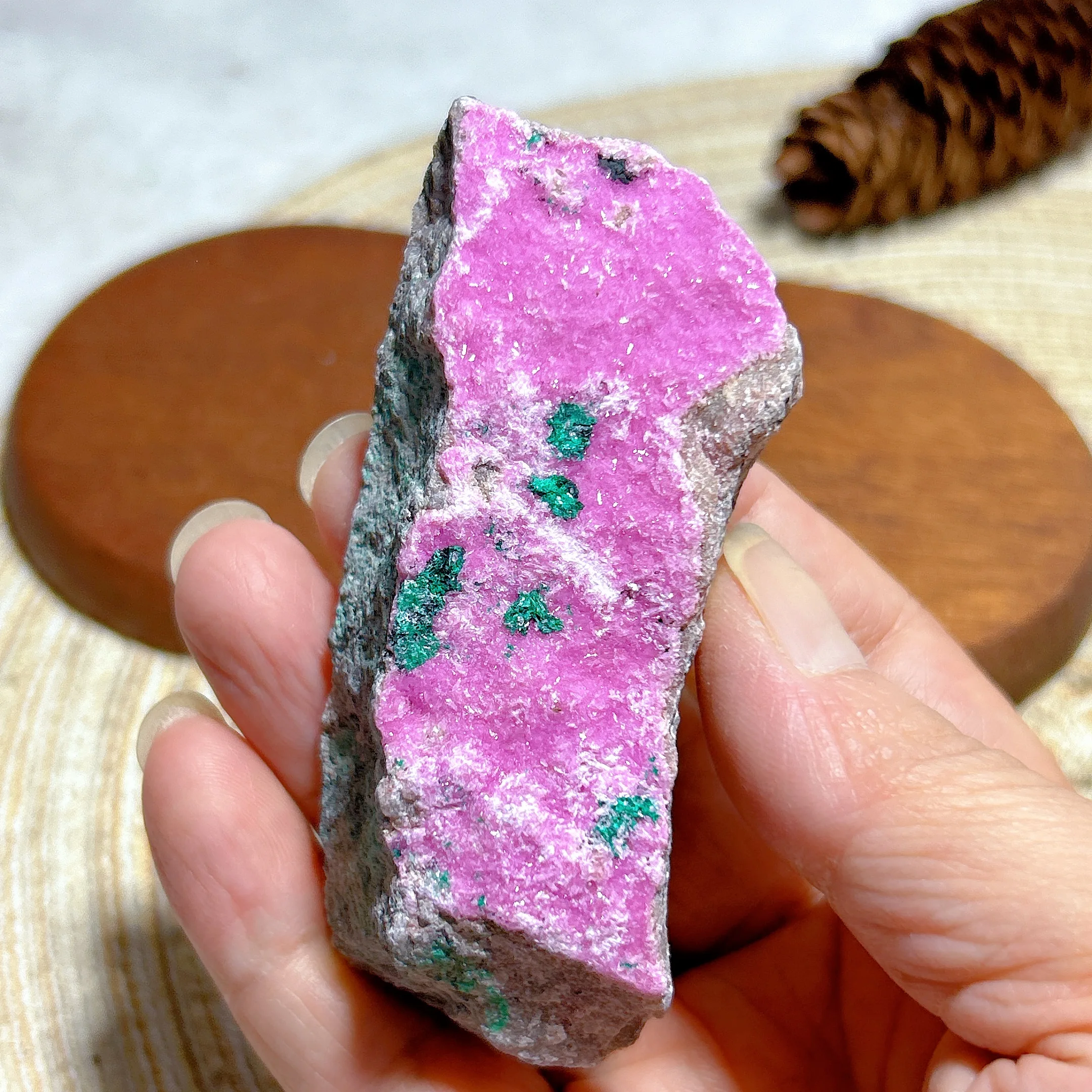 Healing Natural Crystal Pink Druzy Cobaltocalcite Raw Stone Specimen Reiki Gemstones Mineral Energy Home Decorations Gift