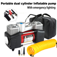 12V Dual-Cylinder Car Air Pump Multifunctional Portable Digital Display High-Power Electric Vehicle Tire Car Tire Inflator