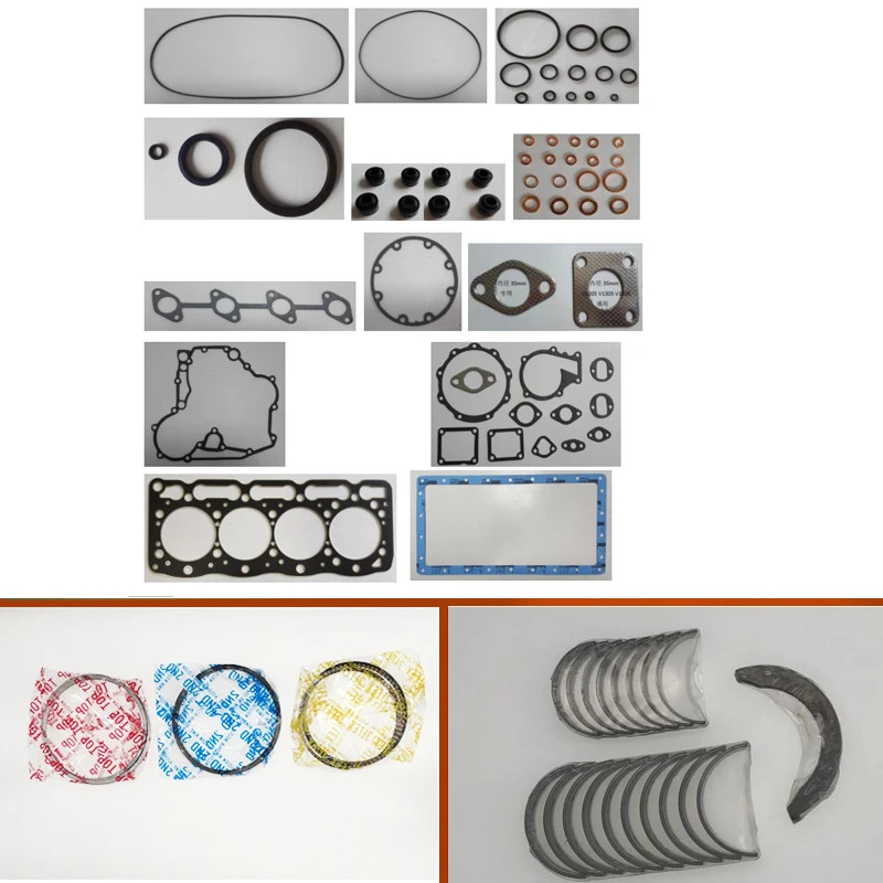 complete Overhaul engine full gasket set kit crankshaft connecting rod bearing piston ring for Kubota engine: V1305  4D76