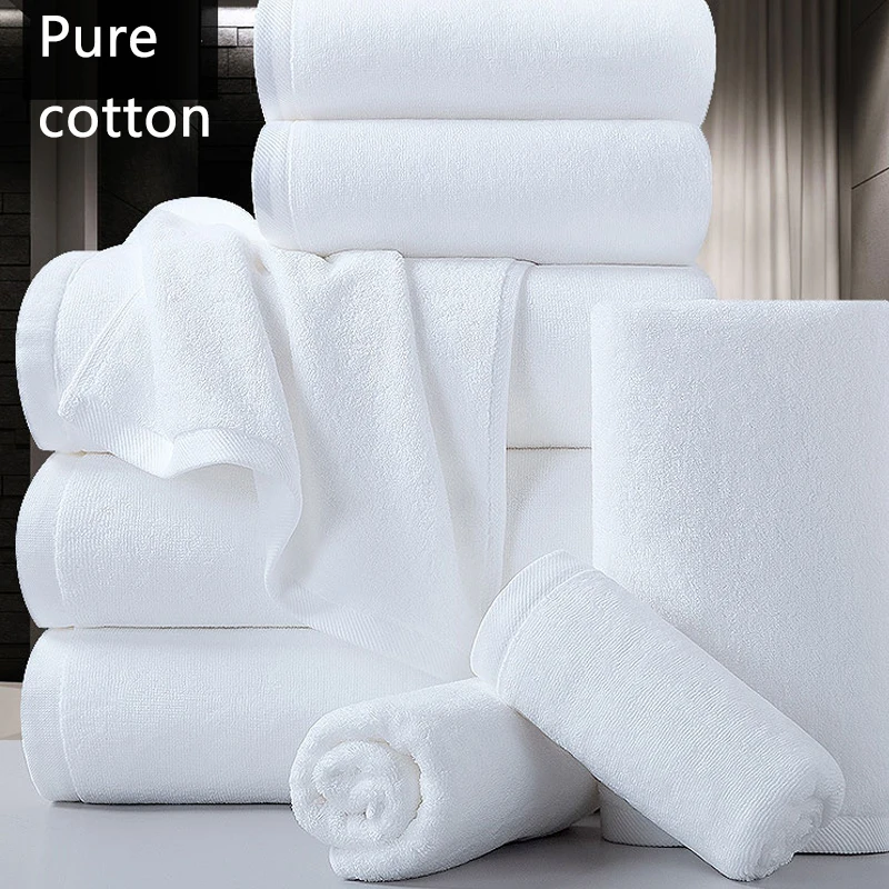 Weißes Gesichtshandtuch aus weichem Baumwollstoff, Hotel-Badetuch, Waschlappen, Handtücher, tragbares multifunktionales Reinigungstuch