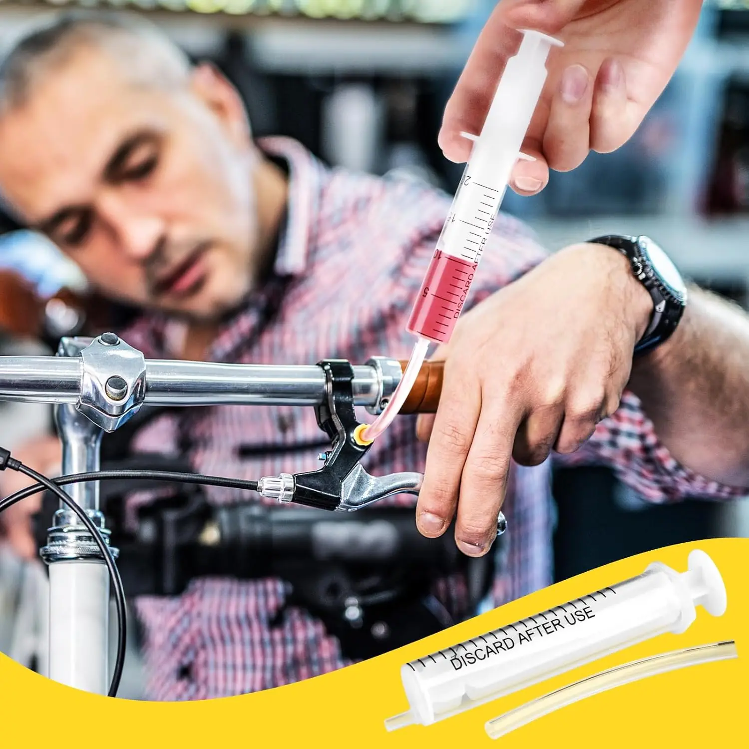 مجموعة تنزف الفرامل للفرامل الهيدروليكية شيمانو، مجموعات هيدروليكية لتغيير سائل الفرامل، زيت معدني سائل الفرامل عالي الأداء 120 مل