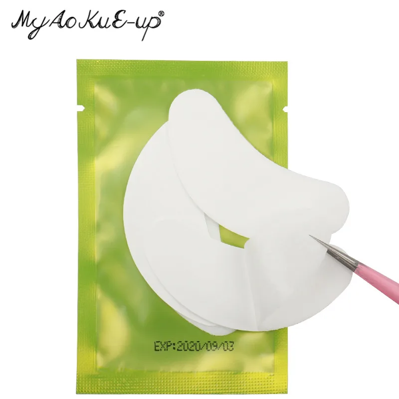 50 Pairs Eyelash Extension Patch Hydrogel Eye Pad Gel Paper Sticker Under Eye Pads Lash Patches Makeup Tool Beauty Supplies