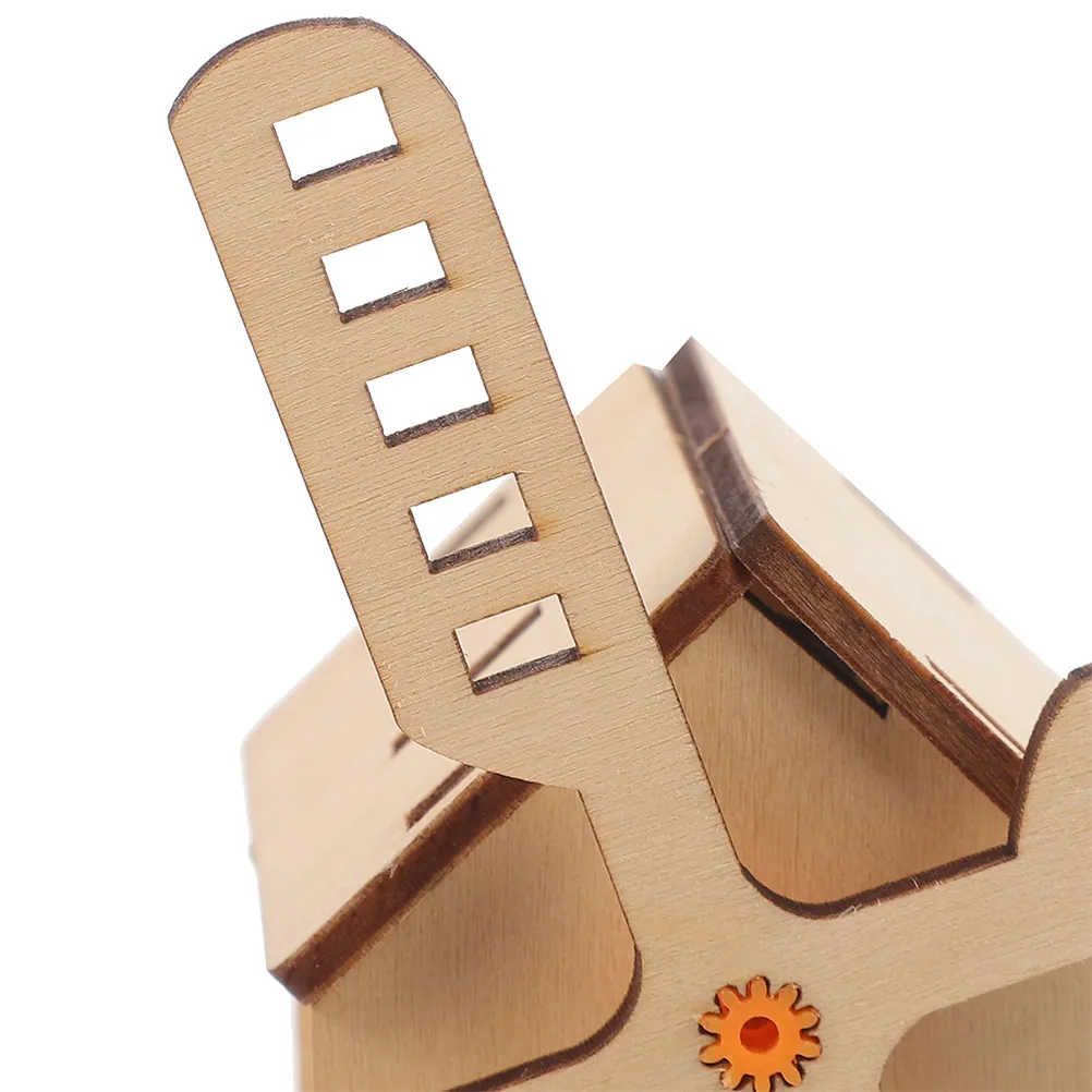 

2 set 2 Sets Diy Solar Windmill Kit Wooden Assembly Puzzle Science Experiments Solar Powered Plaything