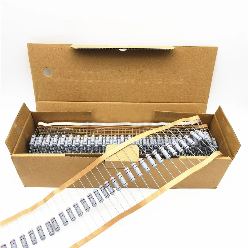 1/4W 0.25W Plug-In Winding Fuse Resistors, 5 Color Ring, Accuracy Of 5%, 1 R1. 52.23.34.75.16.87.58.29.1 R O