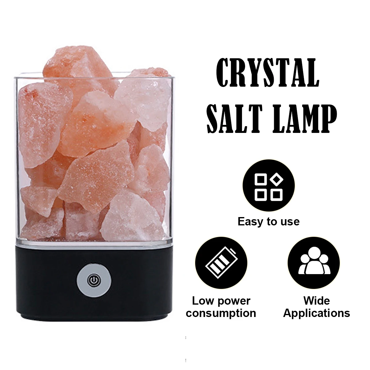 

M2 M4 Himalayan Crystal Salt Lamp Usb Purifier Bedside Christmas Indoor Multicolor & Stone Purification Table Switch Decor Night