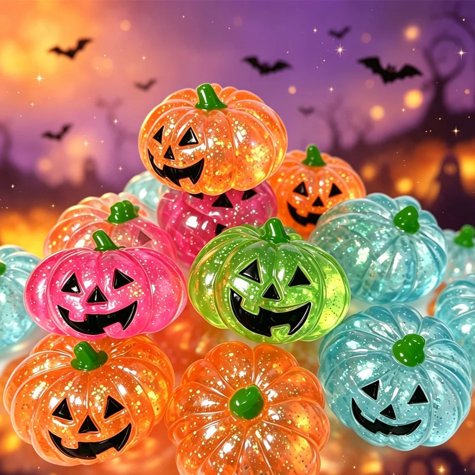 Glitter Pumpkin Squishy Balls – detail image 3