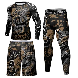 CODY LUNDIN Sublimation y2k Long Sleeve Men T-Shirts Gym Clothing Male Tops Dragon Graphic t shirts For MMA BJJ Rashguard Sets