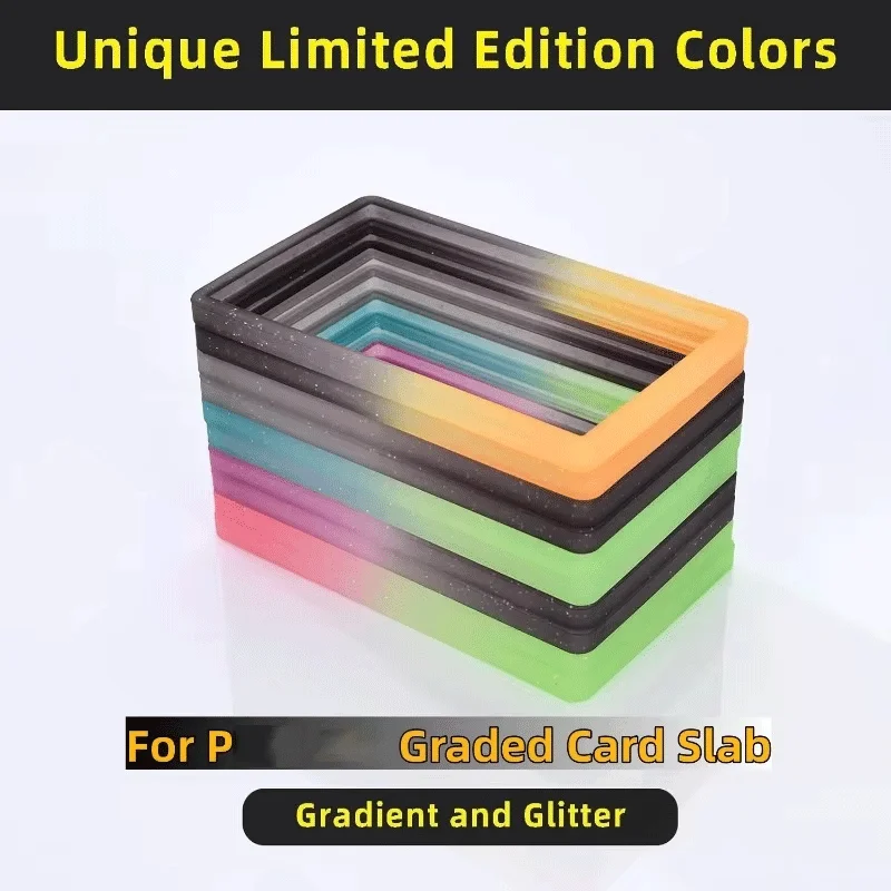 Gradient Silicone Bumper Case Guard Protector Display Sleeves Skin TPU For 35PT Graded Card Slab Sports Game Storage Holder
