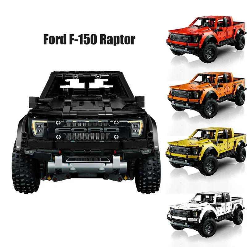 NEW 1379PCS Technical Ford Raptors 42126 F-150 Pickup Truck Car Building Blocks Off-road SUV Vehicle Bricks Toys Birthdays Gifts