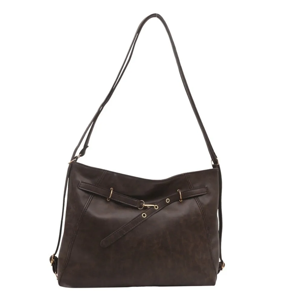 موضة جديدة تصميم مشبك حقيبة كتف بلون سعة كبيرة خمر حمل حقيبة كروسبودي جلد المرأة على ظهره سيدة