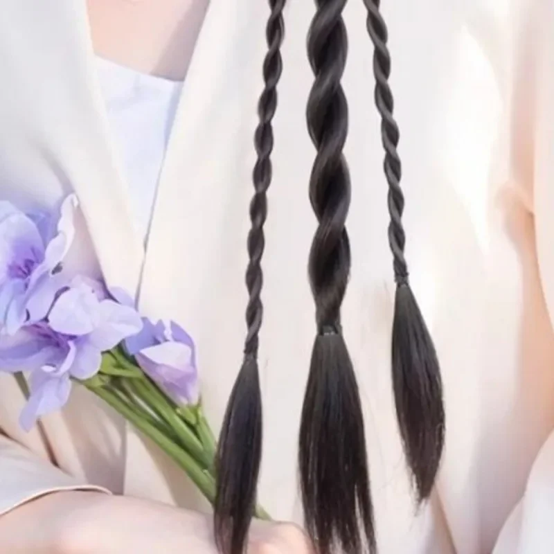 Parrucca sintetica egant Fiori Perline Grab Clip Trecce intrecciate Parrucche per le donne Estensioni dei capelli di simulazione naturale Accessori moda