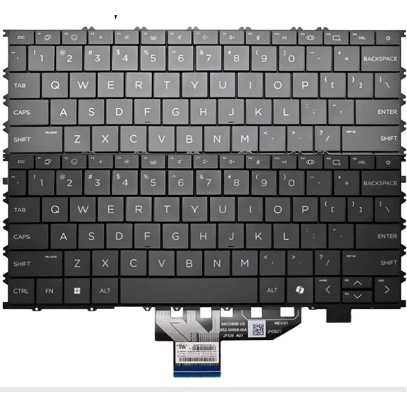 

Z New for HP OmniBook X Flip 16-AS 16-AR 16-BE 2-in-1 Laptop Keyboard US Backlit 16"