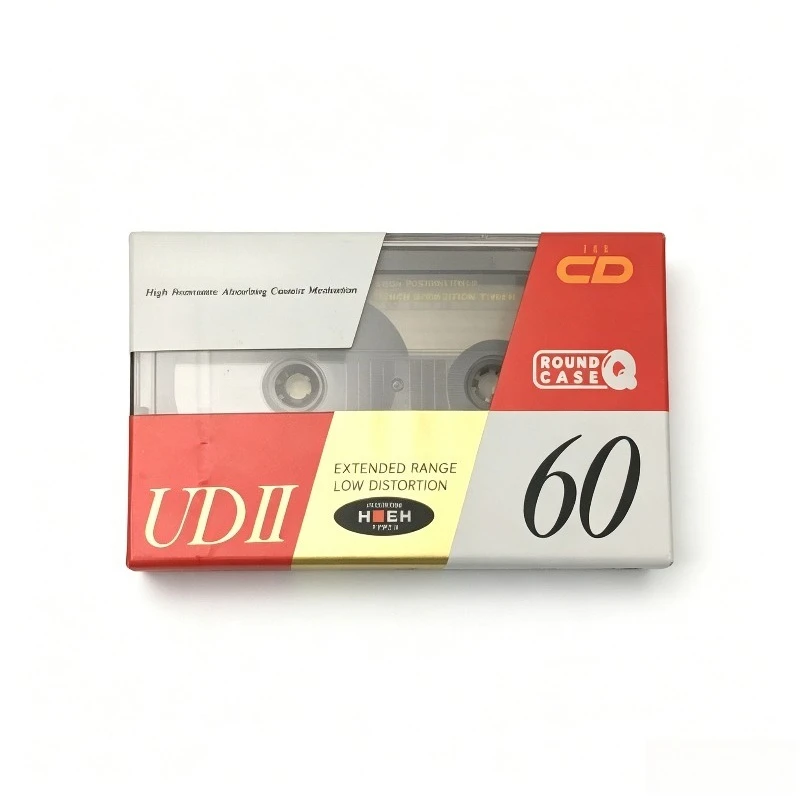 Casete virgen tipo II Maxell UDII de 60 minutos, 100% original y nuevo, con paquete translúcido para grabación y duplicación.