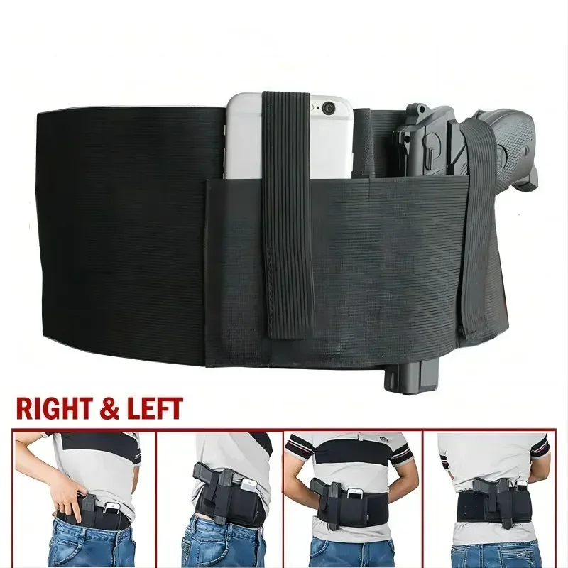 Belly Gun Holster Belt Concealed Carry Waist Band Pistol Holder Magazine Bag Invisible Waistband Holster