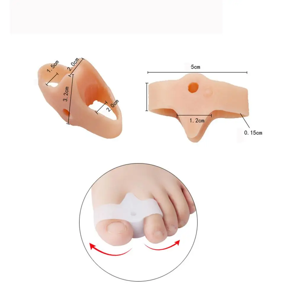 Thumb Corrector Toes Outer Appliance Silicone Hallux Valgus Corrector Toes Separator Bunion Bone Ectropion Adjuster New Portable