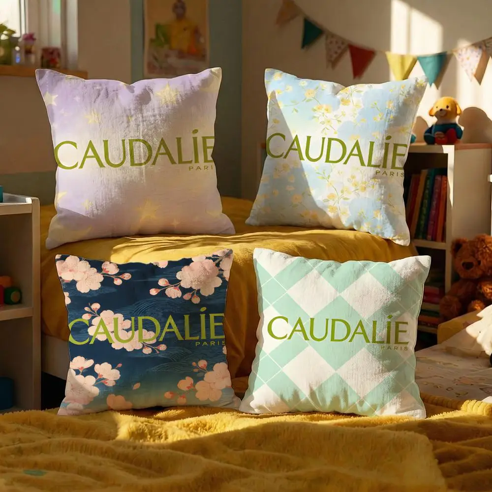 Brand Caudalie Cushion Cover Decorative Cushions Covers Cover Sofa 50x50 Pillow 4 Piece 45x45 40x40 Pillowcase