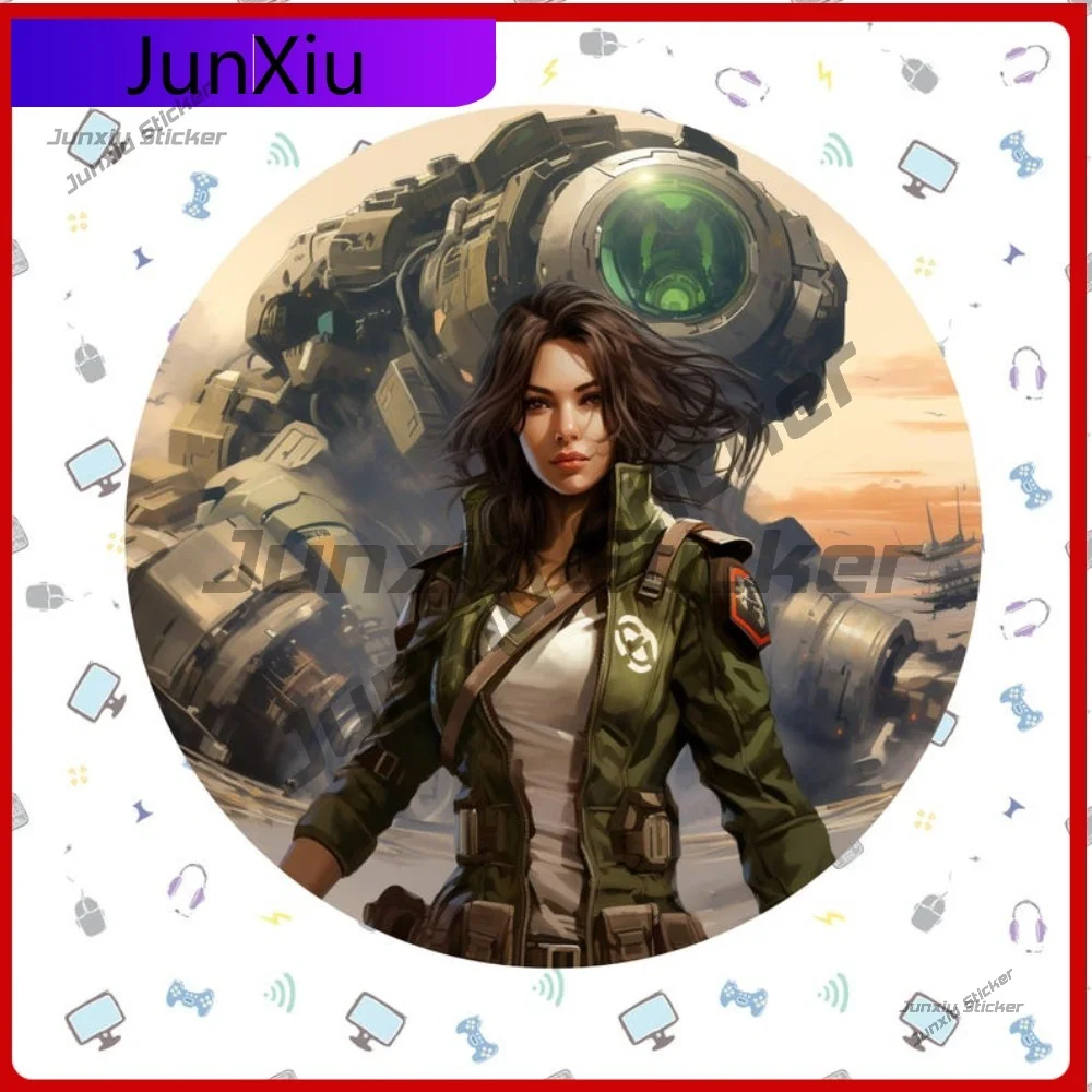 

Creative Future Girl with Mech Sticker Waterproof Vinyl UV resistant Decal Car Truck Window Bumper Science Fiction Anime