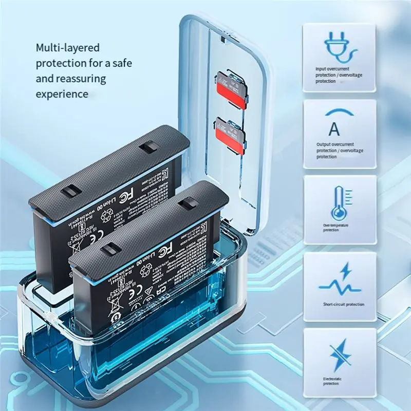 

B67C Battery For X4 Air Accessories Dual Fast Charging Case With Display Two-Way Charging Hub