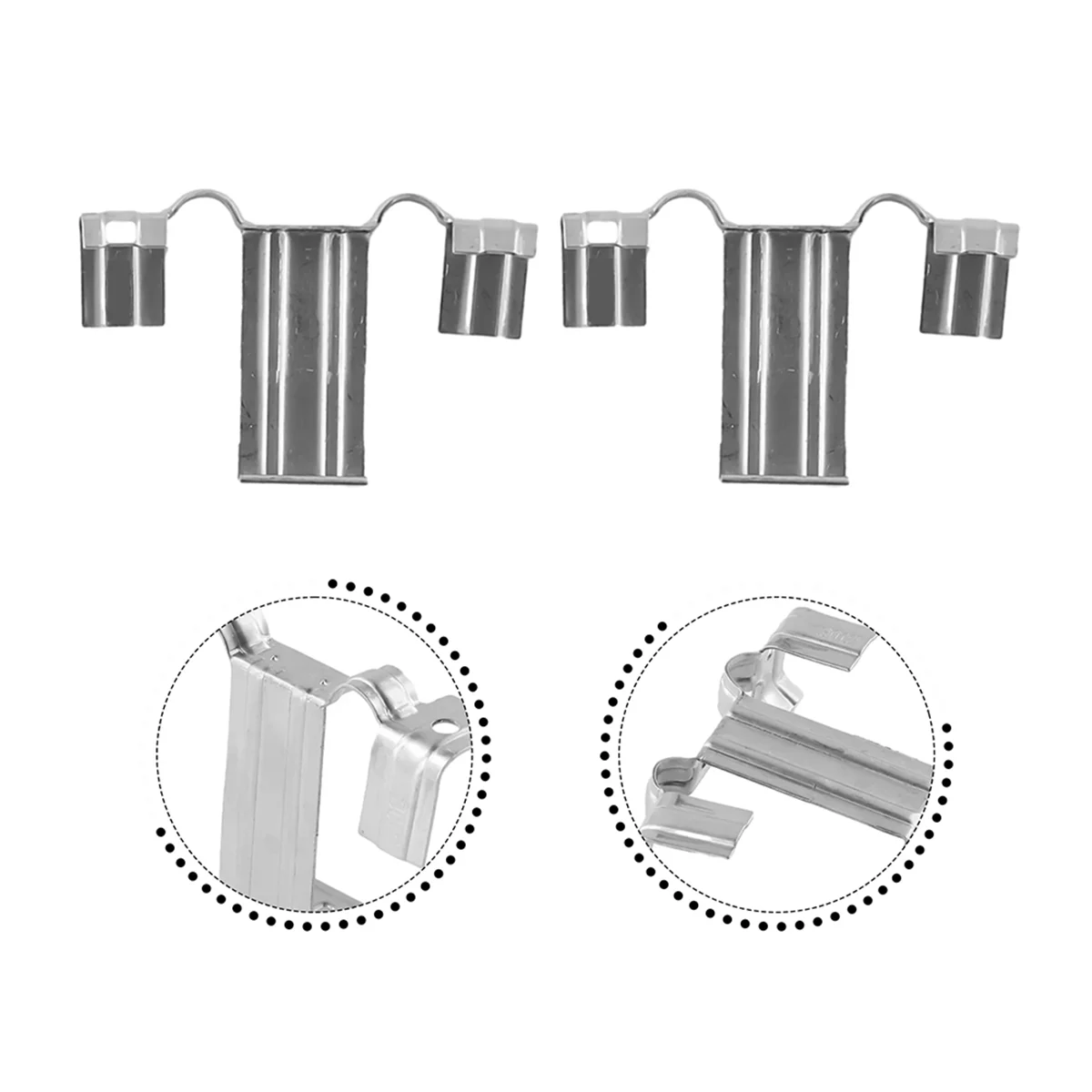 100PCS 30Mm Solar Panel Photovoltaic Water Guide Clip Stainless Steel Deflector Mud Drain Button Water Redirection Clips