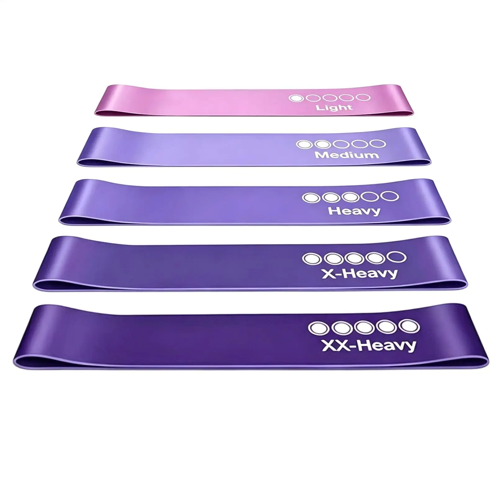 1 Set of 5 Yoga Resistance Bands, Suitable for Strength Training Functional Training Body Shaping