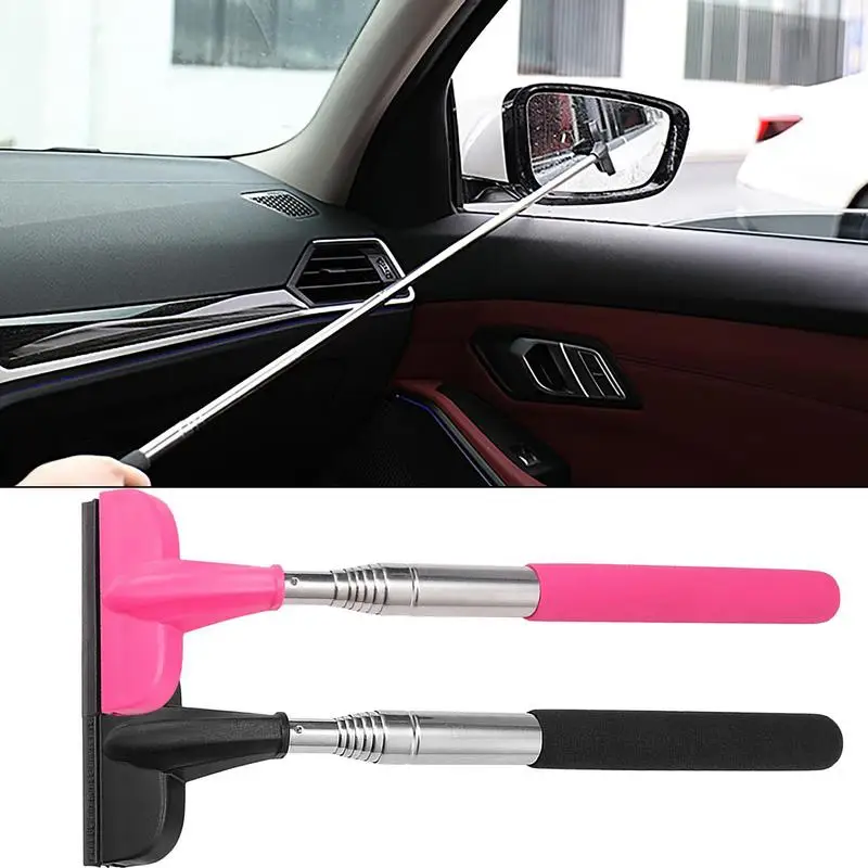 Retractable Rear View Mirror Wiper Extendable Squeegee Rainy Cleaning Supplies For Car Windshield Car Accessories