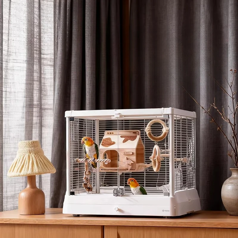 

Hammock Flight Bird Cages Outside Wooden Goldfinch Pedestal Bird Cages Acrylic Large House Jaula Para Canarios Bird Supplies